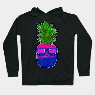 Bisexual Pineapple Sunglasses LGBT-Q Subtle Bi Pride Flag Hoodie